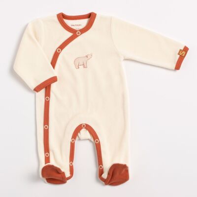 Pijama bebé cruzado de terciopelo - ORSINO