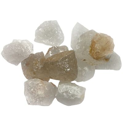Packung mit rohen, grob geschliffenen Kristallen – 1 kg – klarer Quarz