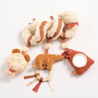 Beige teddy bear activity spiral - ORSINO
