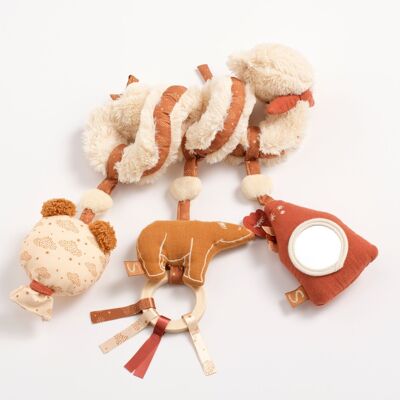 Beige teddy bear activity spiral - ORSINO