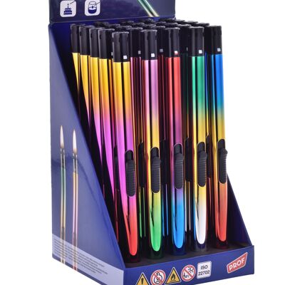 PROF - Kerzenfeuerzeug - Farbiges Röhrenfeuerzeug PROF 21 cm