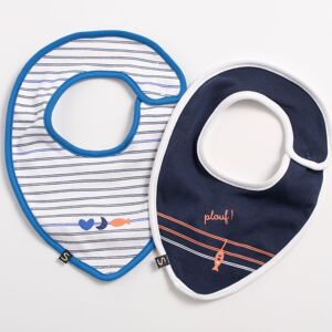 Lot de 2 bavoirs en coton marinière - BABY SAILOR