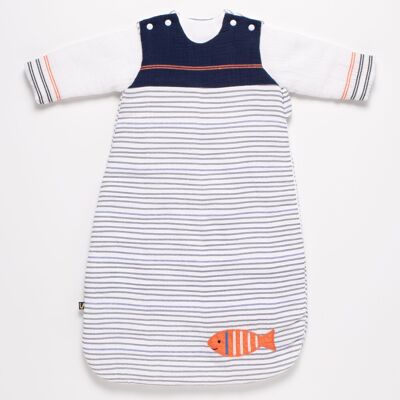 Winter baby sleeping bag with removable sailor sleeves - BABY SAILOR