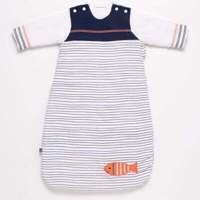 Winter baby sleeping bag with removable sailor sleeves - BABY SAILOR