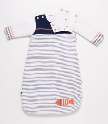 Gigoteuse bébé hiver à manches amovibles marinière - BABY SAILOR 3