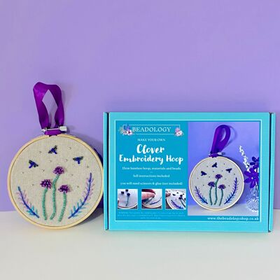Bead Embroidery Craft Kit - Clover.  Craft kit for women.  A creative gift idea.