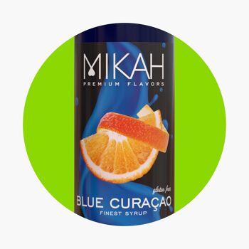 Sirop Mikah Premium Flavours - Curaçao Bleu 1L 2