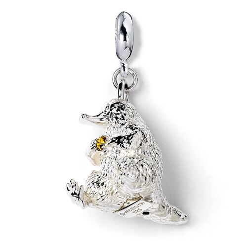 Fantastic Beasts Sterling Silver Niffler Slider Charm with Crystal