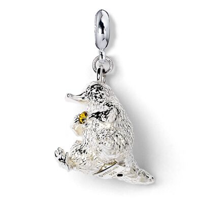 Charm deslizante Niffler de plata de ley con cristal de Animales Fantásticos