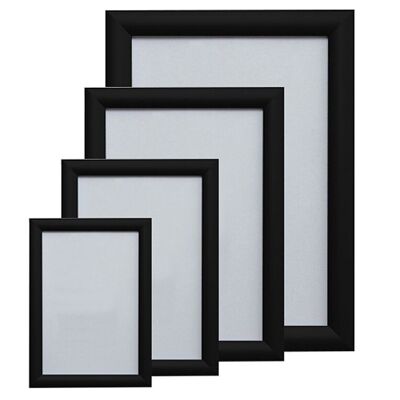 Soportes para carteles con marco a presión de aluminio negro
