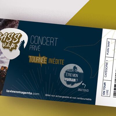 Entrada para el concierto - solicitud de patrocinador