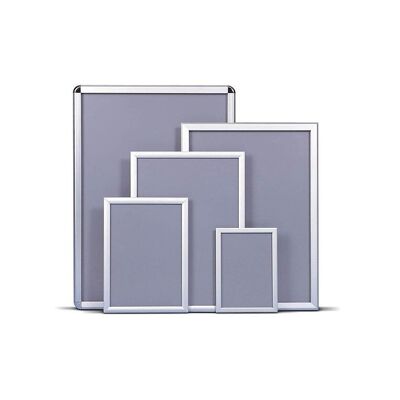 Silberner Aluminium-Schnapprahmen-Plakathalter