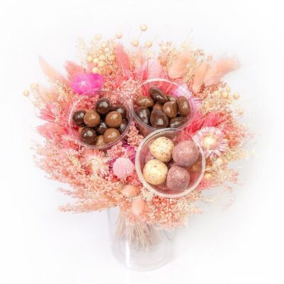Bouquet of Dried Flowers and Chocolates