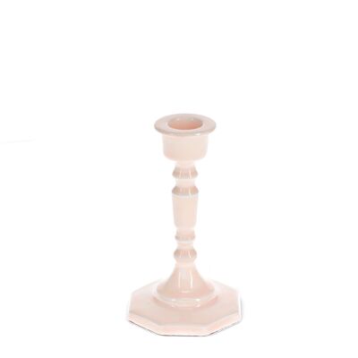 Candelabro esmaltado (13cm) - Rosa