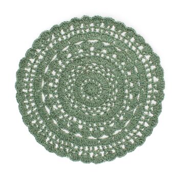 Set de table au crochet - Vert 1