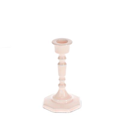 Emaille-Kerzenständer (13cm) - Rosa