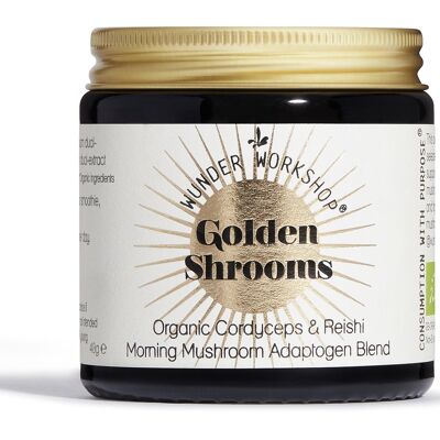 Golden Shrooms - Mischung aus Energie- und Immunmagie Reishi + Cordyceps