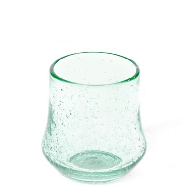Bicchiere in vetro soffiato a bolle - Blu