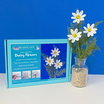 Beaded Flower Kit - Daisy. Craft kit for adults. A creative gift idea.