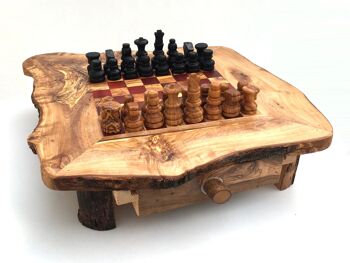 Taille de la table d'échecs du jeu d'échecs. M fait à la main en bois d'olivier 2