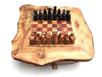 Taille de la table d'échecs du jeu d'échecs. M fait à la main en bois d'olivier 5