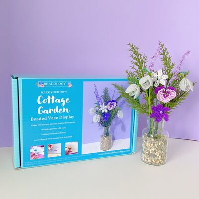 Flower Craft Kit - Cottage Garden Bouquet Vase. Craft Kit for adults. A creative gift idea.