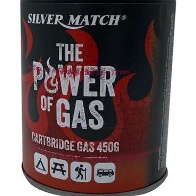 SILVER MATCH - Bombonne de Gaz avec valve 450 g