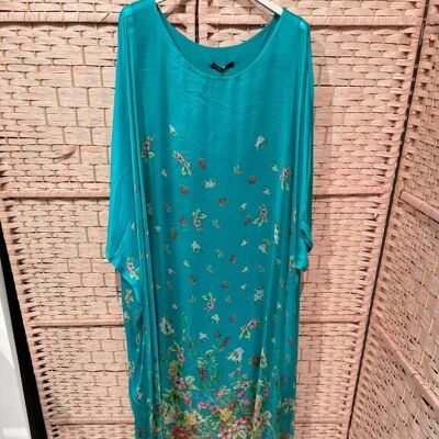 Long Silk Dress for Women with Sleeves and Beautiful Design