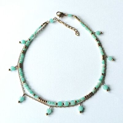 Amazonite soft anklet