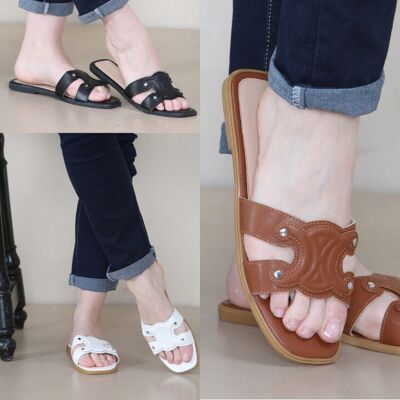 PU Designer Slider Sandals