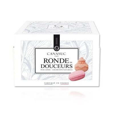 Schachtel Zucker in Form einer Makrone und Nonne „Ronde de Douceurs“