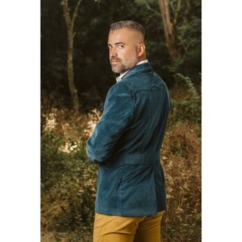 Visconti di Modrone veste de luxe en velours bleu taille 46 3