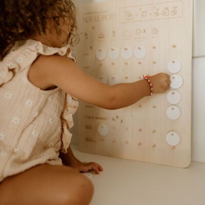 Wooden learning board - I'm learning to go potty