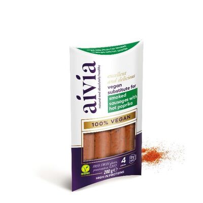 Aivia Smoked Sausages with Spicy Paprika 220g