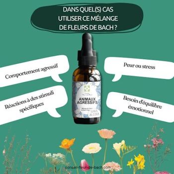 Conseil fleur de Bach® - Fleurs de Bach Animaux Agressifs SANS ALCOOL - 30Ml 5