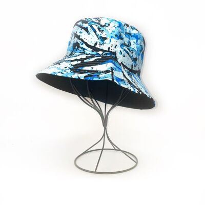 Camouflage print reversible bucket hat
