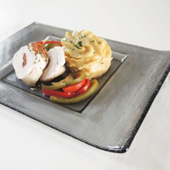 DOLCE FUME ASSIETTE 23x30CM EN VERRE 2