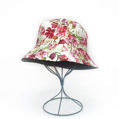 Cappello da pescatore reversibile con stampa floreale 3