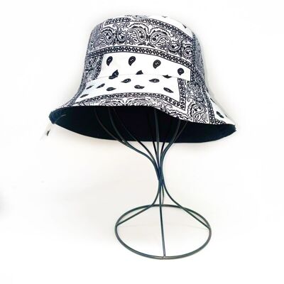 Cappello da pescatore reversibile con stampa bandana