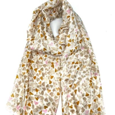 LN-19 Heart print scarf