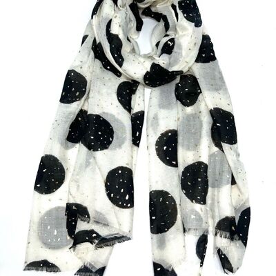 CN-23 Round printed scarf with gilding