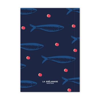 Grand carnet pages blanches " sardines" 2