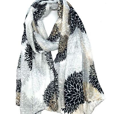 LN-21 Fireworks print scarf with gold foil