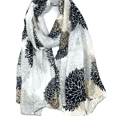 LN-21 Fireworks print scarf with gold foil