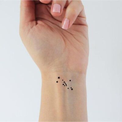 Temporary tattoo of the Taurus astrological sign (set of 6)