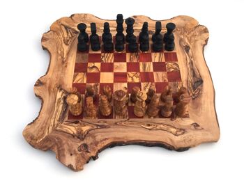 Taille de l'échiquier du jeu d'échecs. L fait à la main en bois d'olivier 2