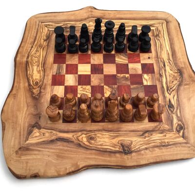 Scacchiera da gioco a scacchi Gr. M fatto a mano in legno d&#39;ulivo