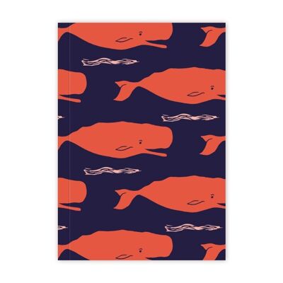Large blank pages notebook "Sperm whale"