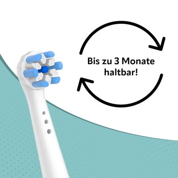 Têtes de brosse compatibles avec les brosses à dents Oral B IO (pack de 8) blanches 4