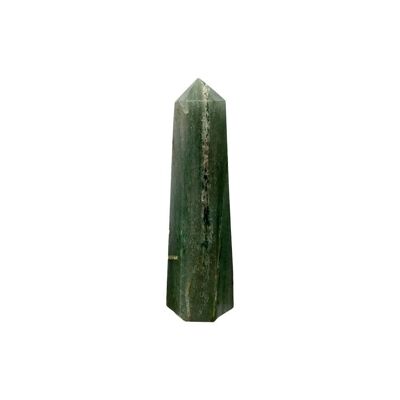 Piccola torre dell'obelisco - Cristallo di avventurina verde - 5-7 cm